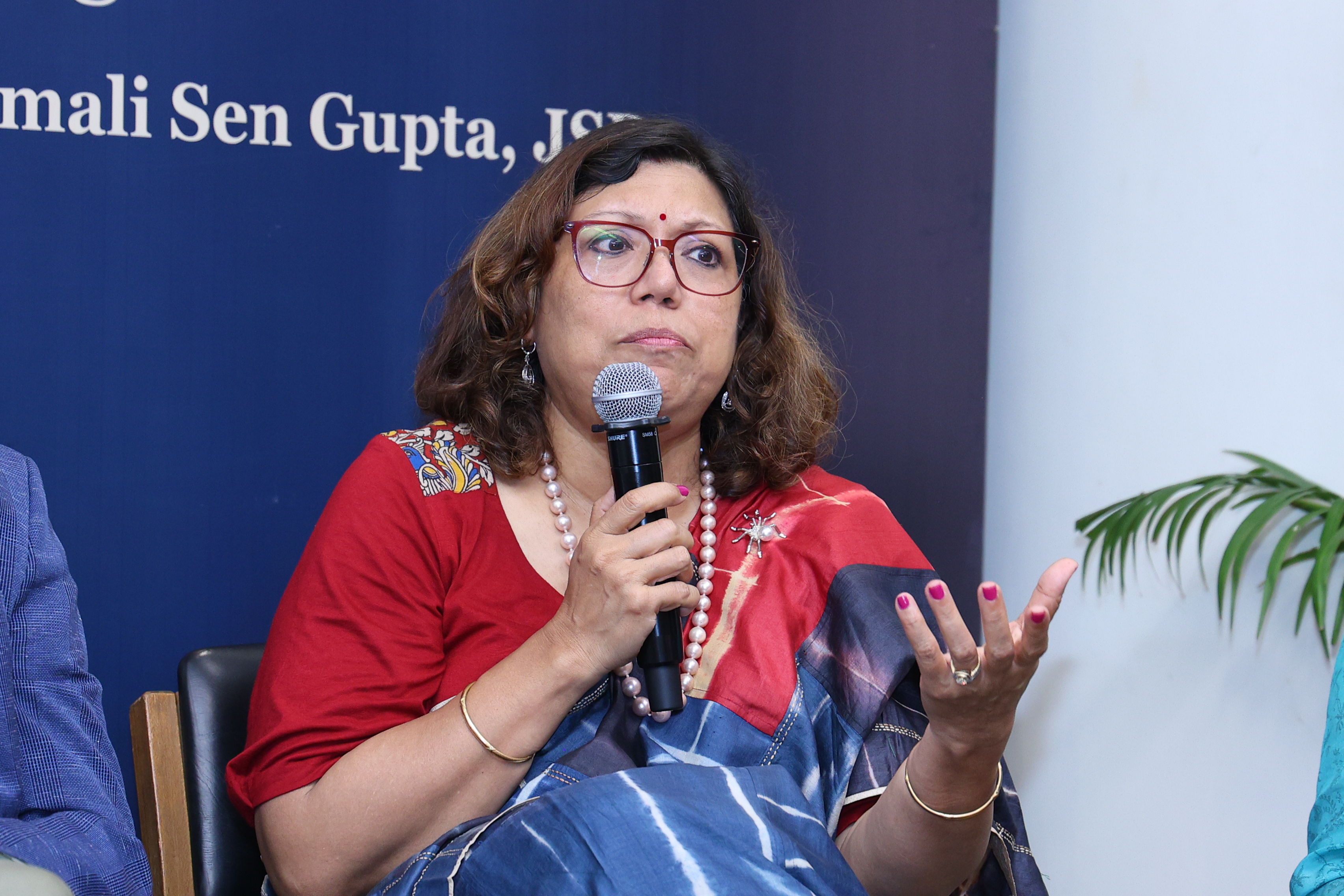 Dr. Tamali Sen Gupta speaking during the Apps to Atoms panel